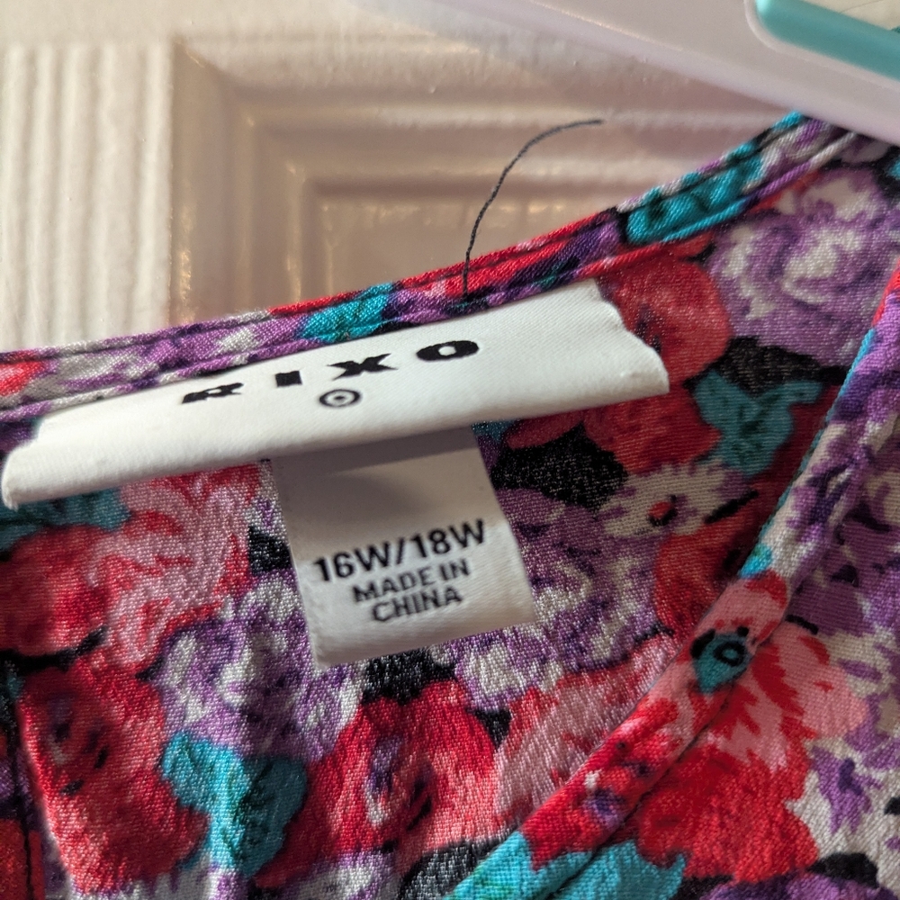 Rixo For Target Floral Red and Blue Dress - Picture 2 of 2